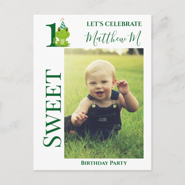 Invitation pour la fête de la grenouille pour le 1 (Devant)