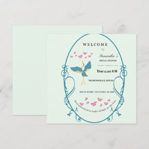 Invitation pour la fête de mariage de Blue Crane -
