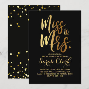 Invitation pour la fête de mariage de Mlle à Mme