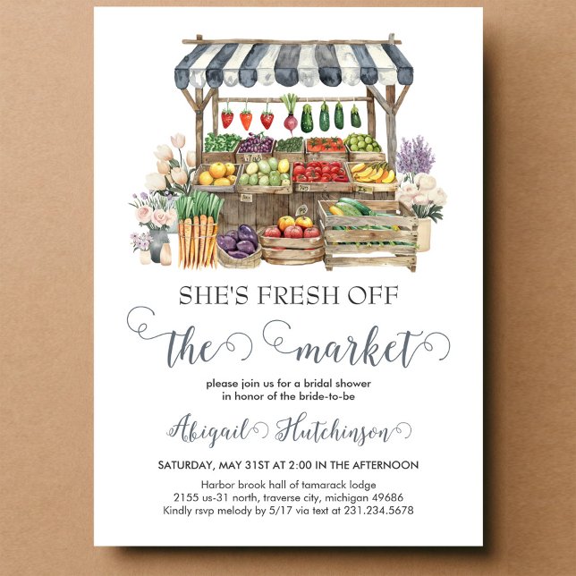 Invitation pour la fête de mariage She's Fresh off (Créateur téléchargé)