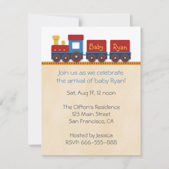 Invitation pour la Fête de Naissance d'un Garçon : (Devant)