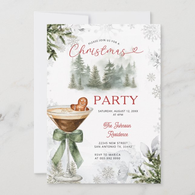 Invitation pour la fête de Noël au Martini de la F (Devant)