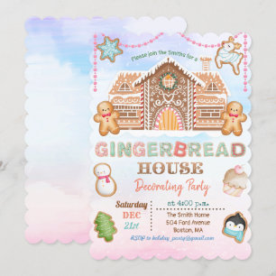 Invitation pour la fête de Noël de la maison en pa