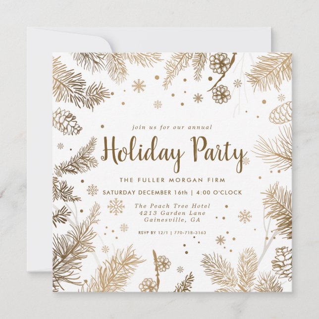 Invitation pour la fête de Noël de l'entreprise Gi (Devant)