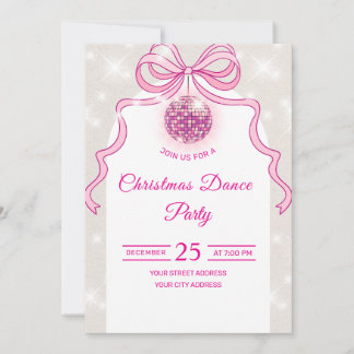 Invitation pour la fête de Noël des Pink Disco Spa
