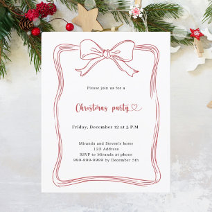 Invitation pour la fête de Noël dessinée à la main