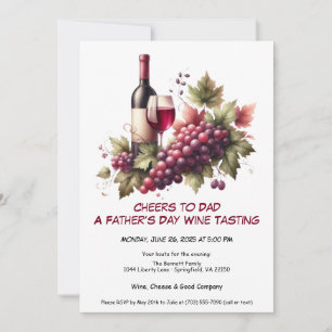 Invitation pour la fête des Pères - Vin Rouge & Ra