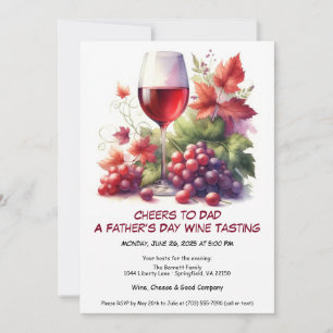 Invitation pour la fête des Pères - Vin Rouge & Ra