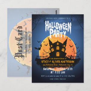 Invitation pour la fête d'Halloween Cimetière de C