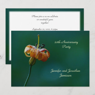 Invitation pour la fête du 20e anniversaire Lily j