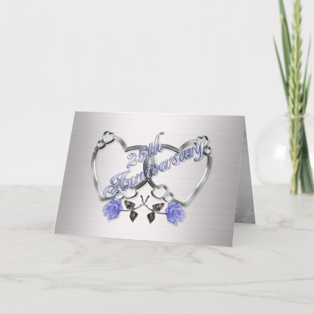 Invitation pour la fête du 25e anniversaire cœurs  (Devant)