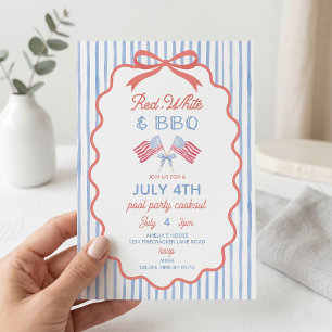 Invitation pour la fête du 4 juillet pour adultes 