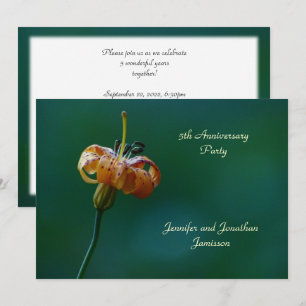 Invitation pour la fête du 5ème anniversaire Lily 