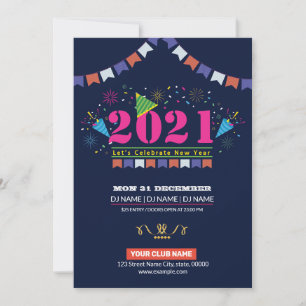 Invitation pour la fête du Nouvel An