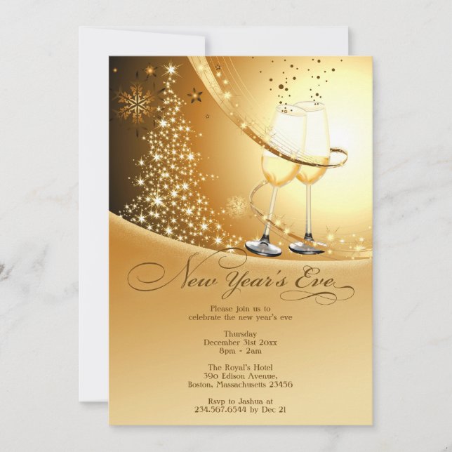Invitation pour la fête du Nouvel An dans un appar (Devant)