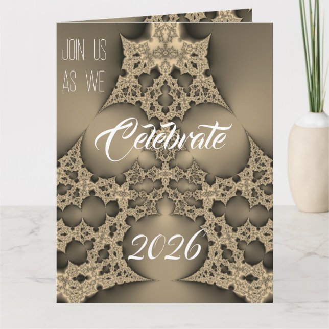 Invitation pour la fête du Nouvel An - fractale do (Devant)