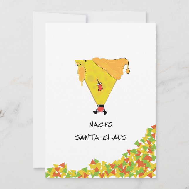 Invitation pour la fête du Père Noël Nacho avec de (Devant)