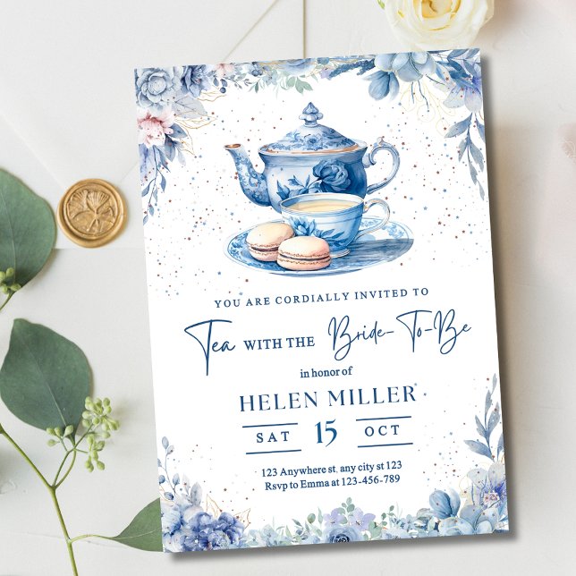 Invitation pour la fête du thé de mariage, Brunch  (Créateur téléchargé)