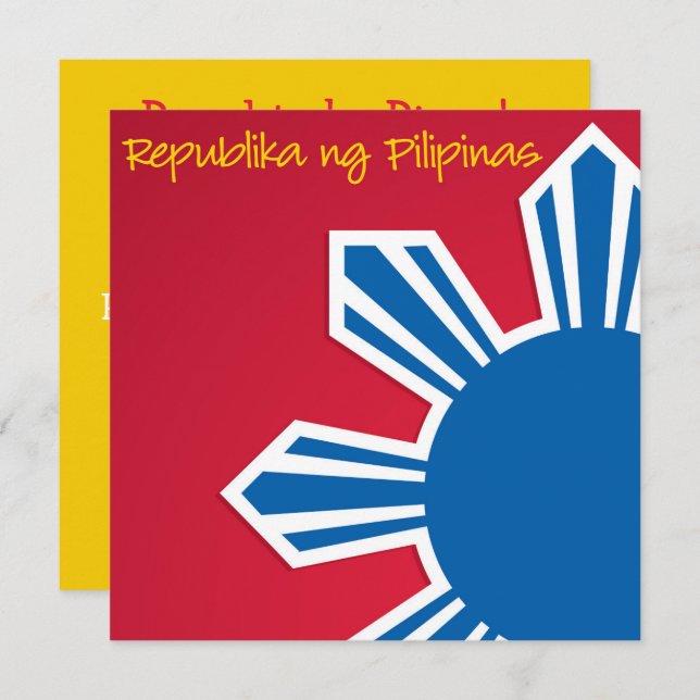 Invitation pour la fête nationale de Pinoy aux Phi (Devant / Derrière)