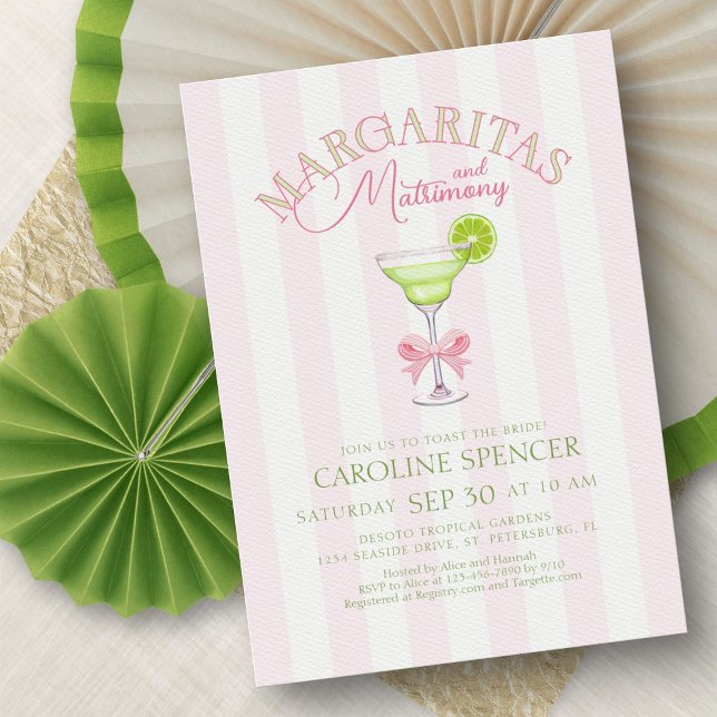 Invitation pour la fête prénuptiale de Margaritas  (Créateur téléchargé)