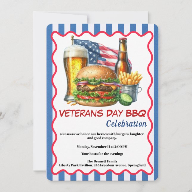 Invitation pour la Journée des vétérans | BBQ en l (Devant)