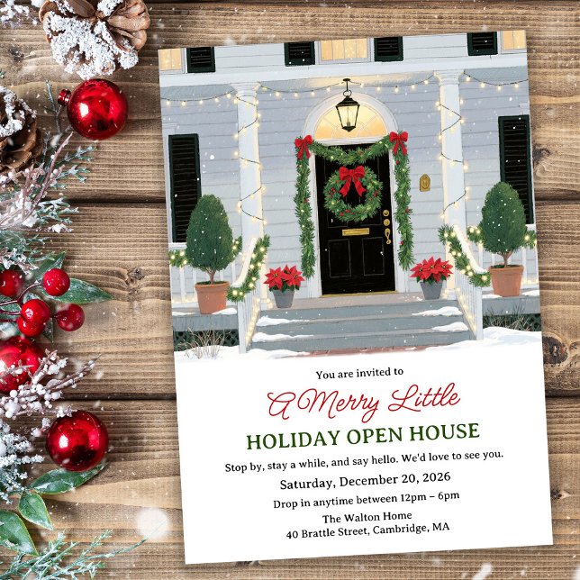 Invitation pour la maison ouverte de Noël devant l (Créateur téléchargé)