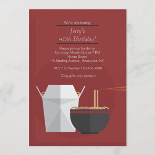 Invitation pour la nourriture orientale