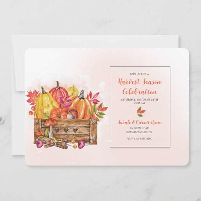 Invitation pour la période des récoltes (Devant)