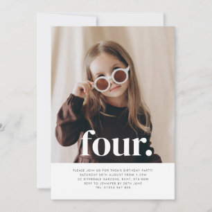 Invitation pour la première année avec quatre phot