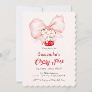Invitation pour la première année de Rose Cerise