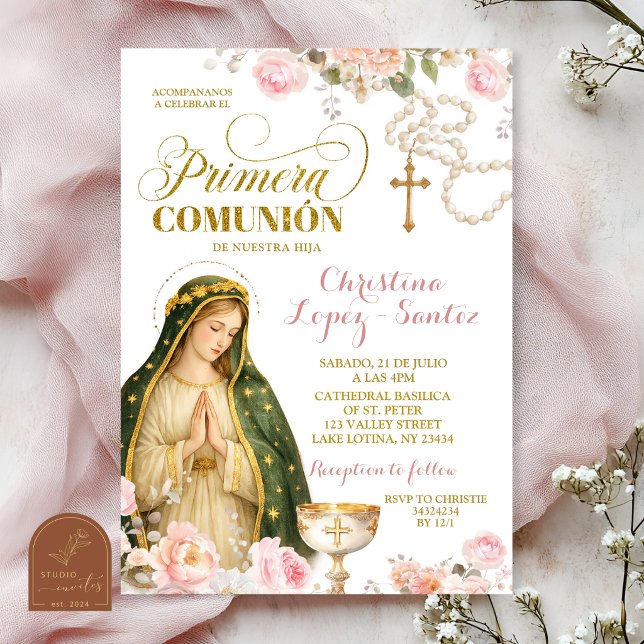 Invitation pour la Première Communion de la Dame d (Créateur téléchargé)
