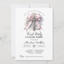 Invitation pour la première communion de la fille