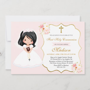Invitation pour la Première Communion d'une Jeune 