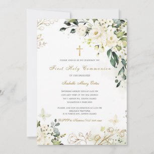 Invitation pour la Première Communion Fille