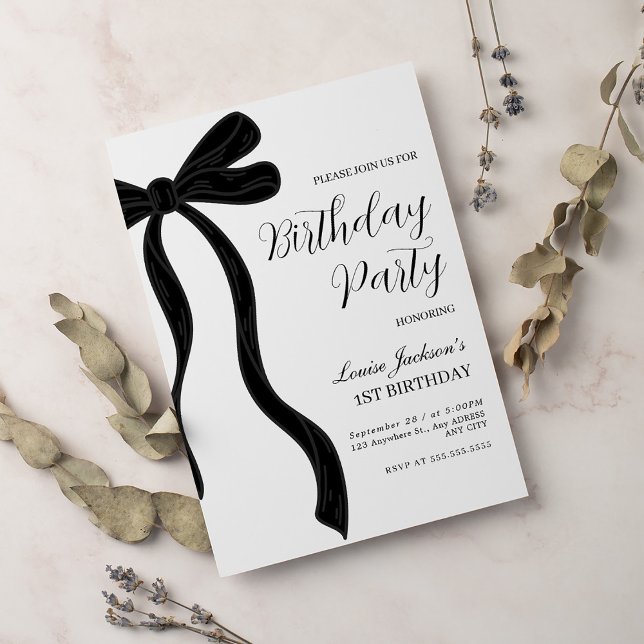Invitation pour la première fête d'anniversaire av (Créateur téléchargé)