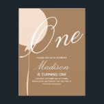 Invitation pour la première fête d'anniversaire Bo<br><div class="desc">Cartes d'invitation pour le premier anniversaire avec ballon qui fête son premier anniversaire</div>