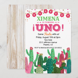 Invitation pour la première fête d'anniversaire Ca