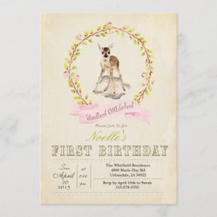 Invitation pour la première fête d'anniversaire de