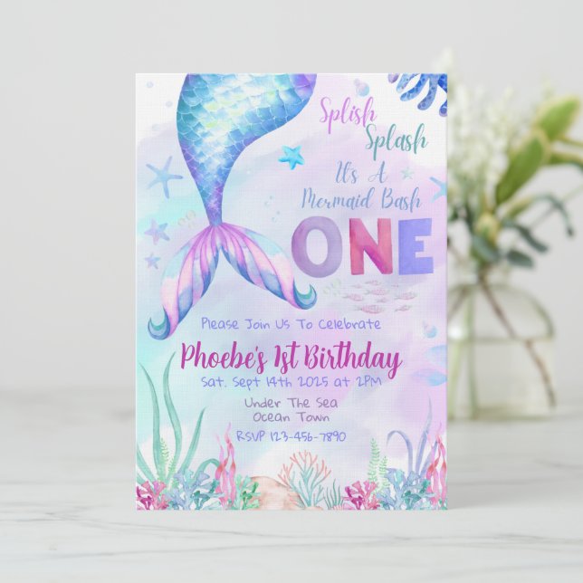 Invitation pour la première fête d'anniversaire de (Debout devant)