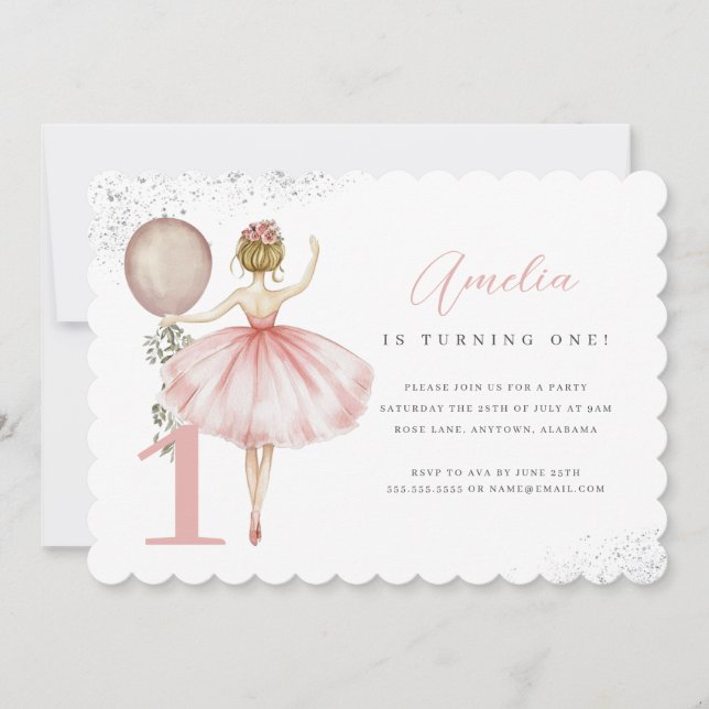 Invitation pour la première fête d'anniversaire de (Devant)