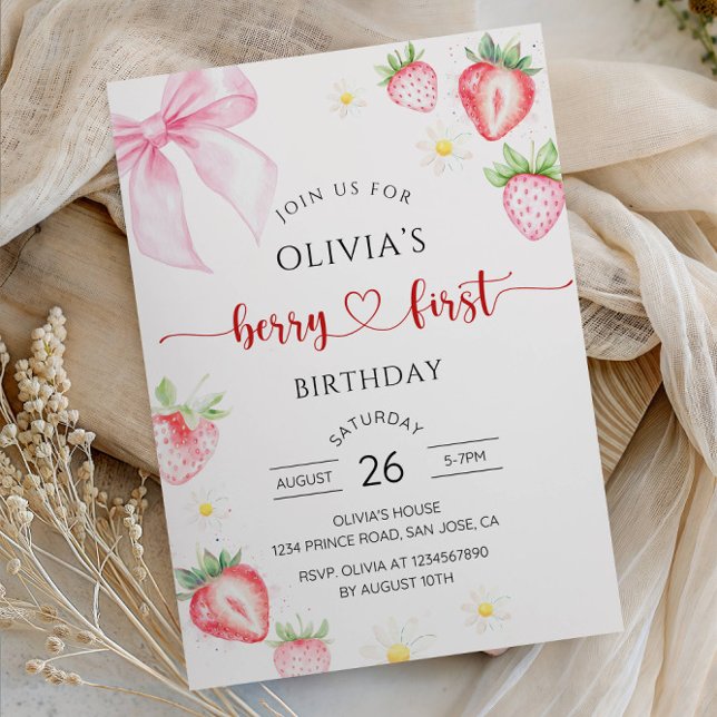 Invitation pour la première fête d'anniversaire de (Créateur téléchargé)