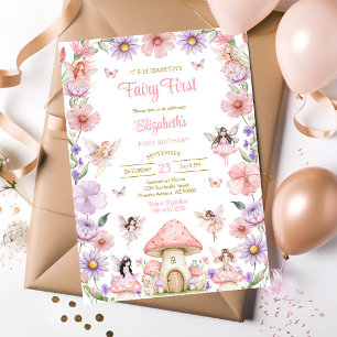 Invitation pour la première fête d'anniversaire de