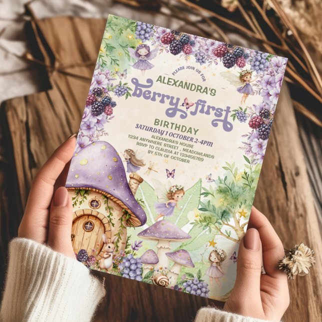 Invitation pour la première fête d'anniversaire de (Créateur téléchargé)