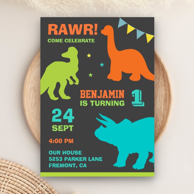 Invitation pour la première fête d'anniversaire de (Créateur téléchargé)