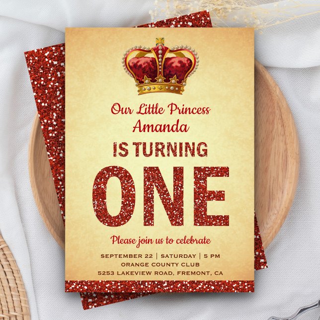 Invitation pour la première fête d'anniversaire de (Créateur téléchargé)