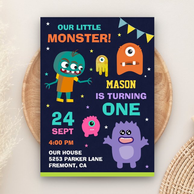 Invitation pour la première fête d'anniversaire de (Créateur téléchargé)