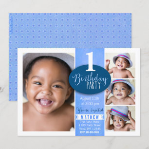 Invitation pour la première fête d'anniversaire ga