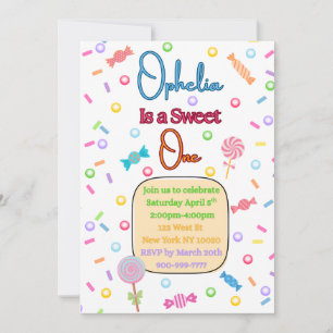 Invitation pour la première fête d'anniversaire Sh