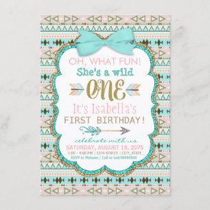 Invitation pour la première fête d'anniversaire tr