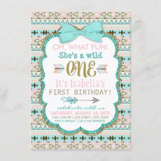 Invitation pour la première fête d'anniversaire tr